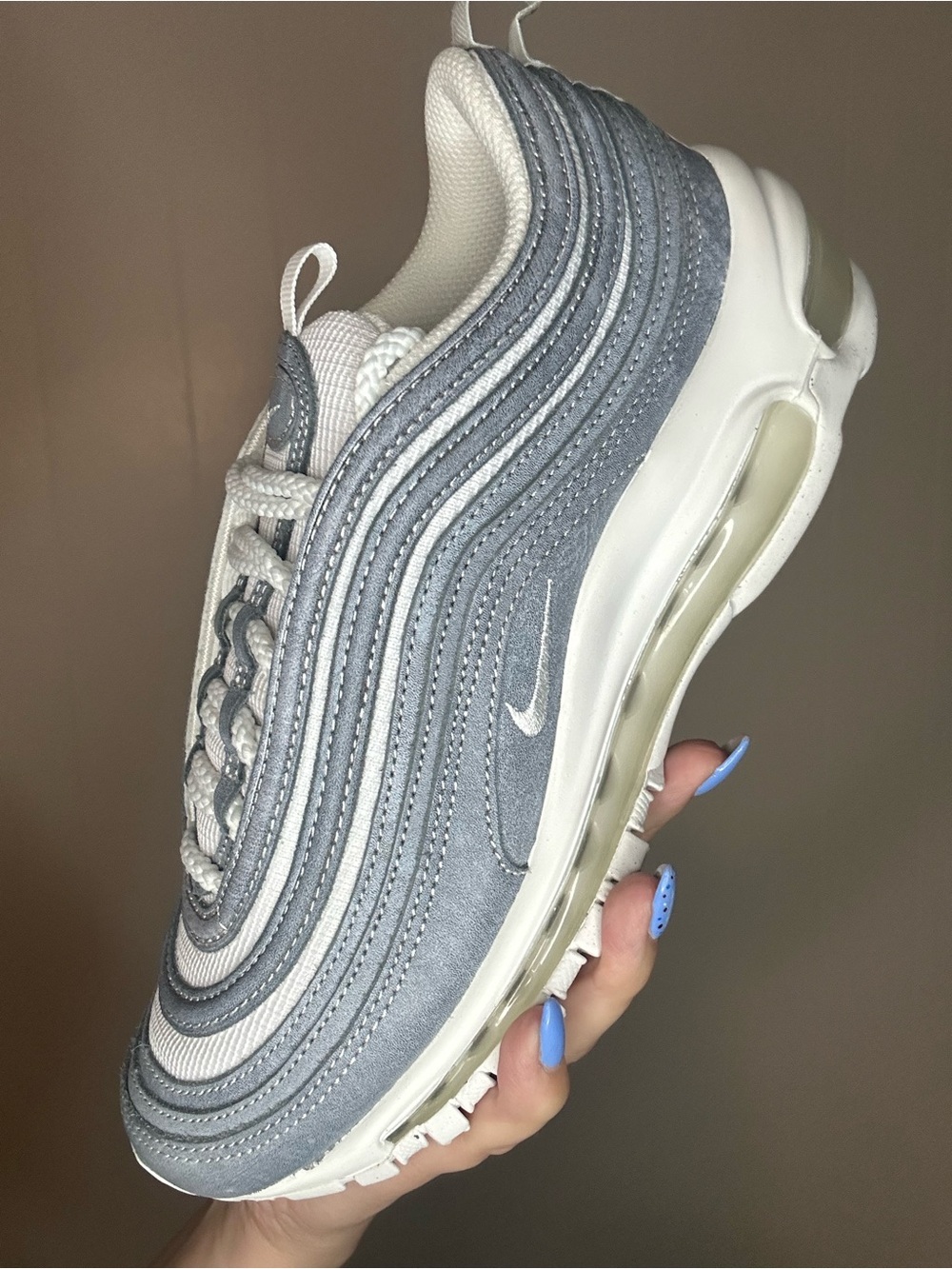 Nike Women’s Air Max 97 in Light Gray and White